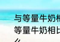 与等量牛奶相比奶酪的蛋白质含量 与等量牛奶相比奶酪的蛋白质含量是什么