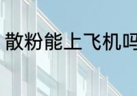 散粉能上飞机吗 散粉可以带上飞机吗