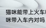 猫咪能带上火车吗 火车上不可以将猫咪带入车内对吗