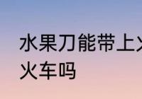 水果刀能带上火车吗 水果刀可以带上火车吗
