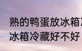 熟的鸭蛋放冰箱冷藏好吗 熟的鸭蛋放冰箱冷藏好不好