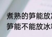 煮熟的笋能放冰箱里面保鲜吗 煮熟的笋能不能放冰箱里面保鲜