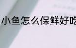 小鱼怎么保鲜好吃 小鱼如何保鲜好吃