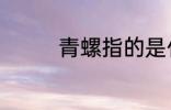 青螺指的是什么 青螺是啥